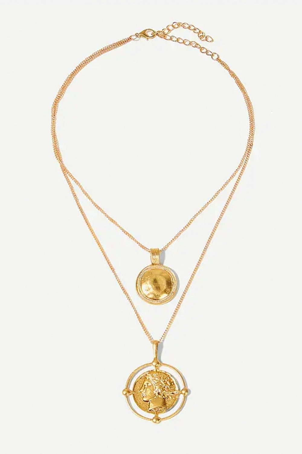 Gold Overlay Coin Pendant Necklace