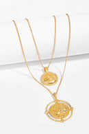 Gold Overlay Coin Pendant Necklace