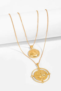 Gold Overlay Coin Pendant Necklace