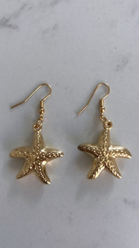 Lila Gold Starfish Earrings