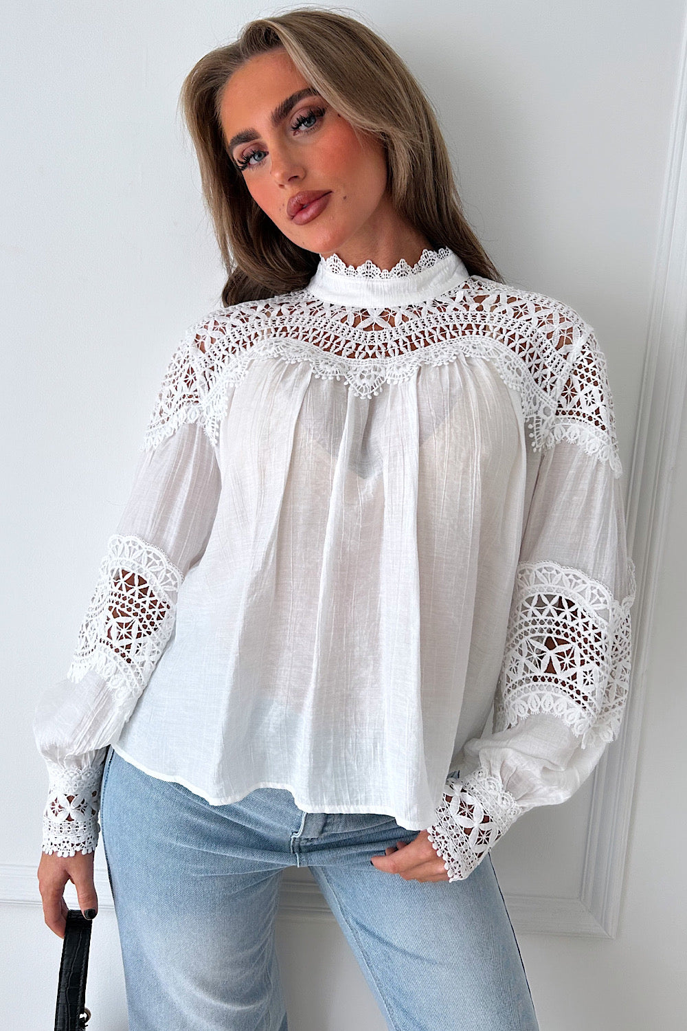 Zana White Crochet Blouse