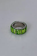 Green & Silver Baguette Ring