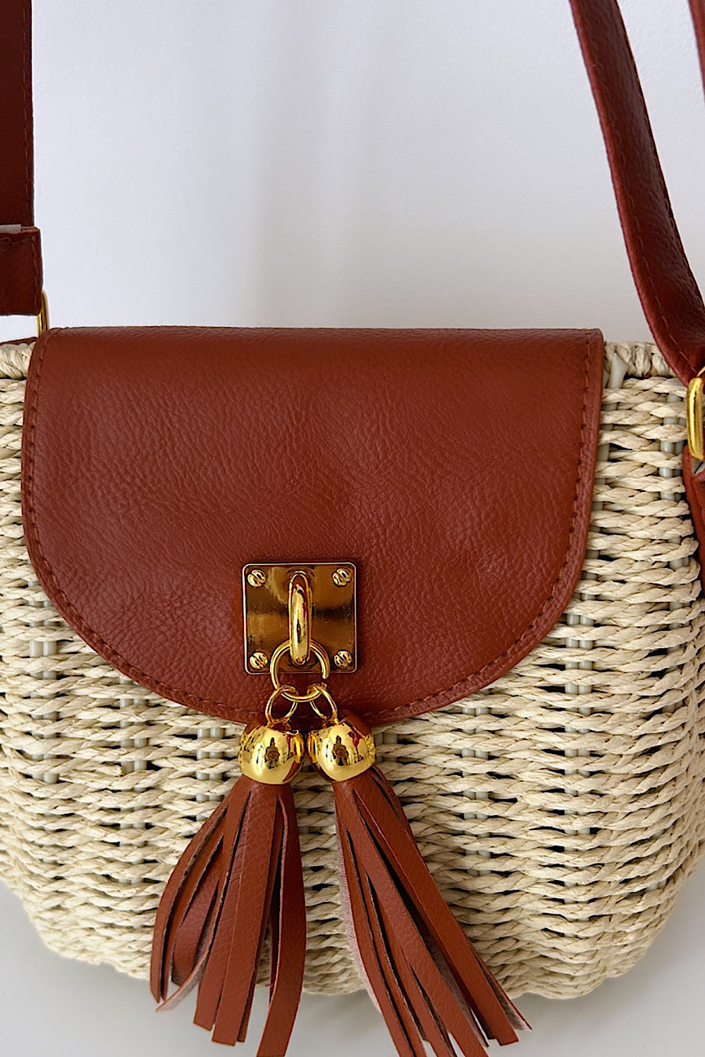 Brown rattan bag hotsell