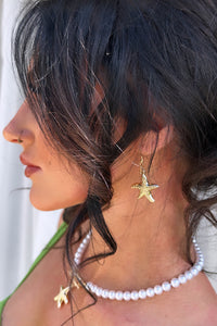 Lila Gold Starfish Earrings