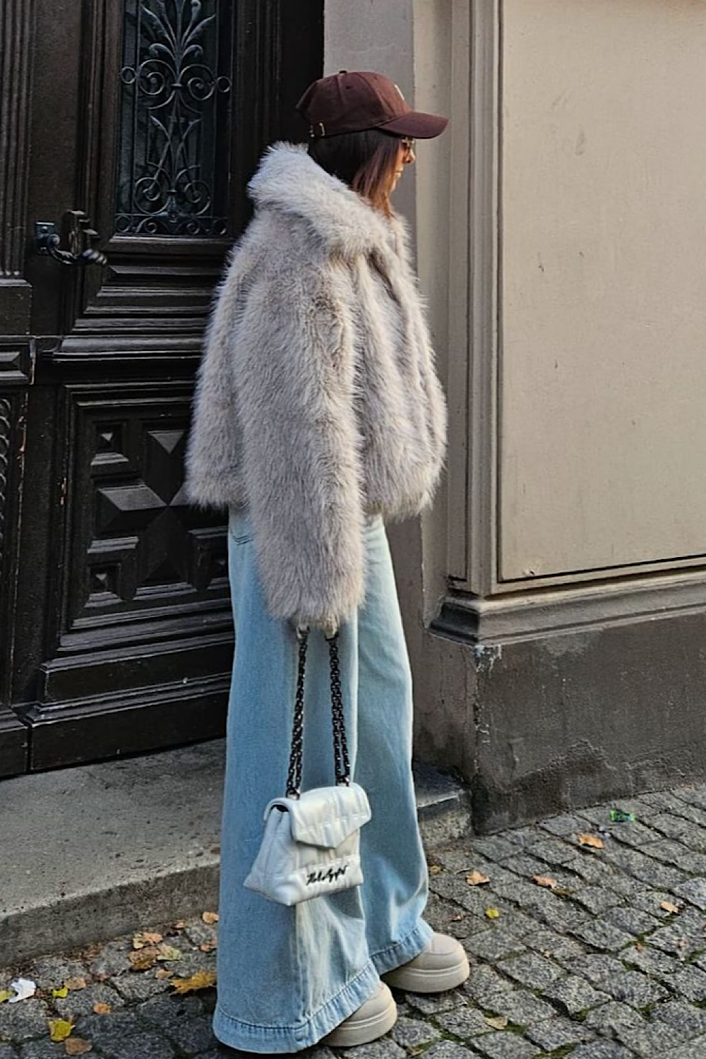 Clara Grey Faux Fur Jacket