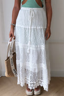 Lisa White Lace Maxi Skirt