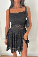 Nicole Black Lace Floral Dress