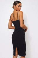 Black Bow Detail Bodycon Dress