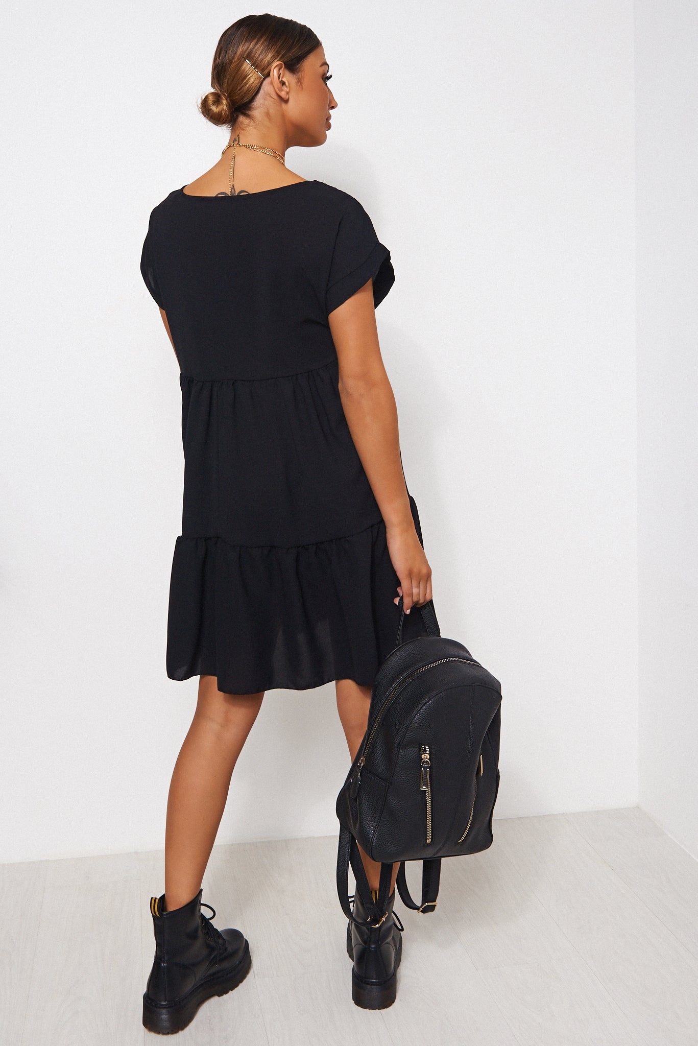 Samia Black Smock Dress