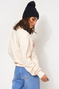 Beige California Oversized Sweatshirt