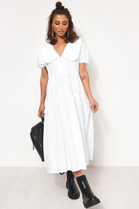 Chloe White Midi Dress