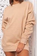 Beige Oversized Sweatshirt