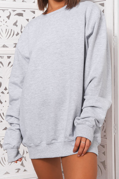 Grey Oversized Sweatshirt