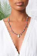 Multi Coloured Beaded Shell Necklace