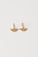 Gold Cherub Hoop Earrings