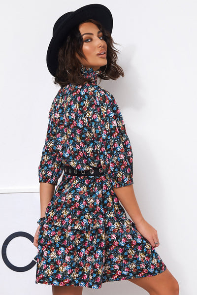 Poppy Blue Floral Shift Dress