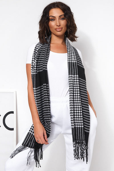 Black Dogtooth Scarf