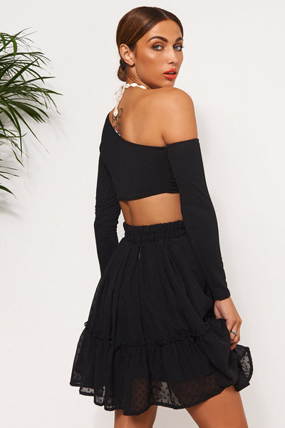 Black Dobby Skirt