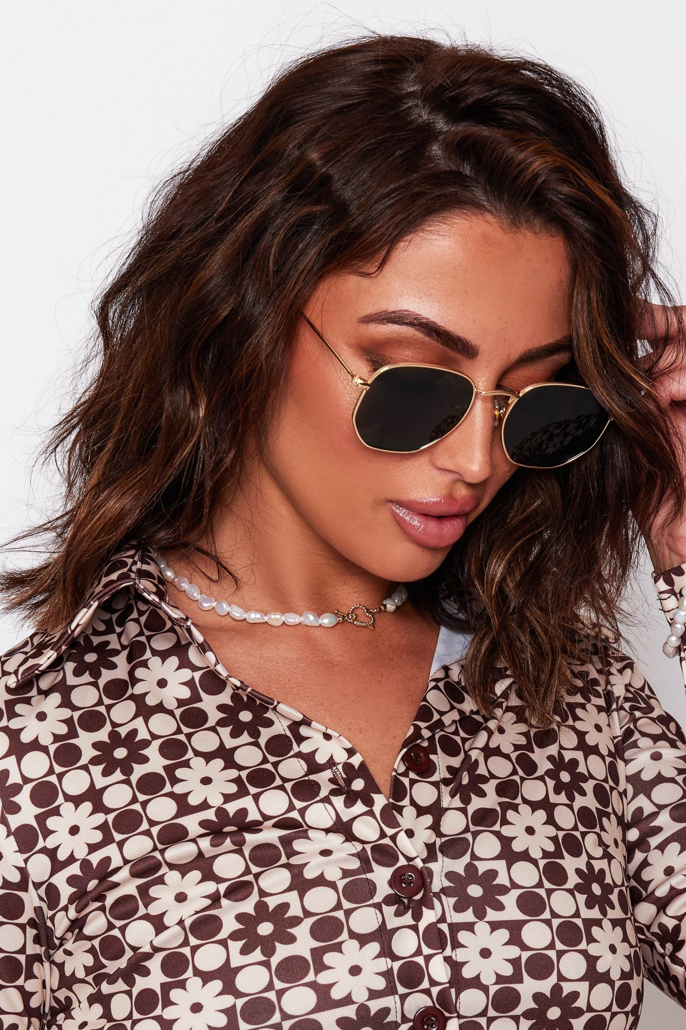 Gold Octagon Sunglasses