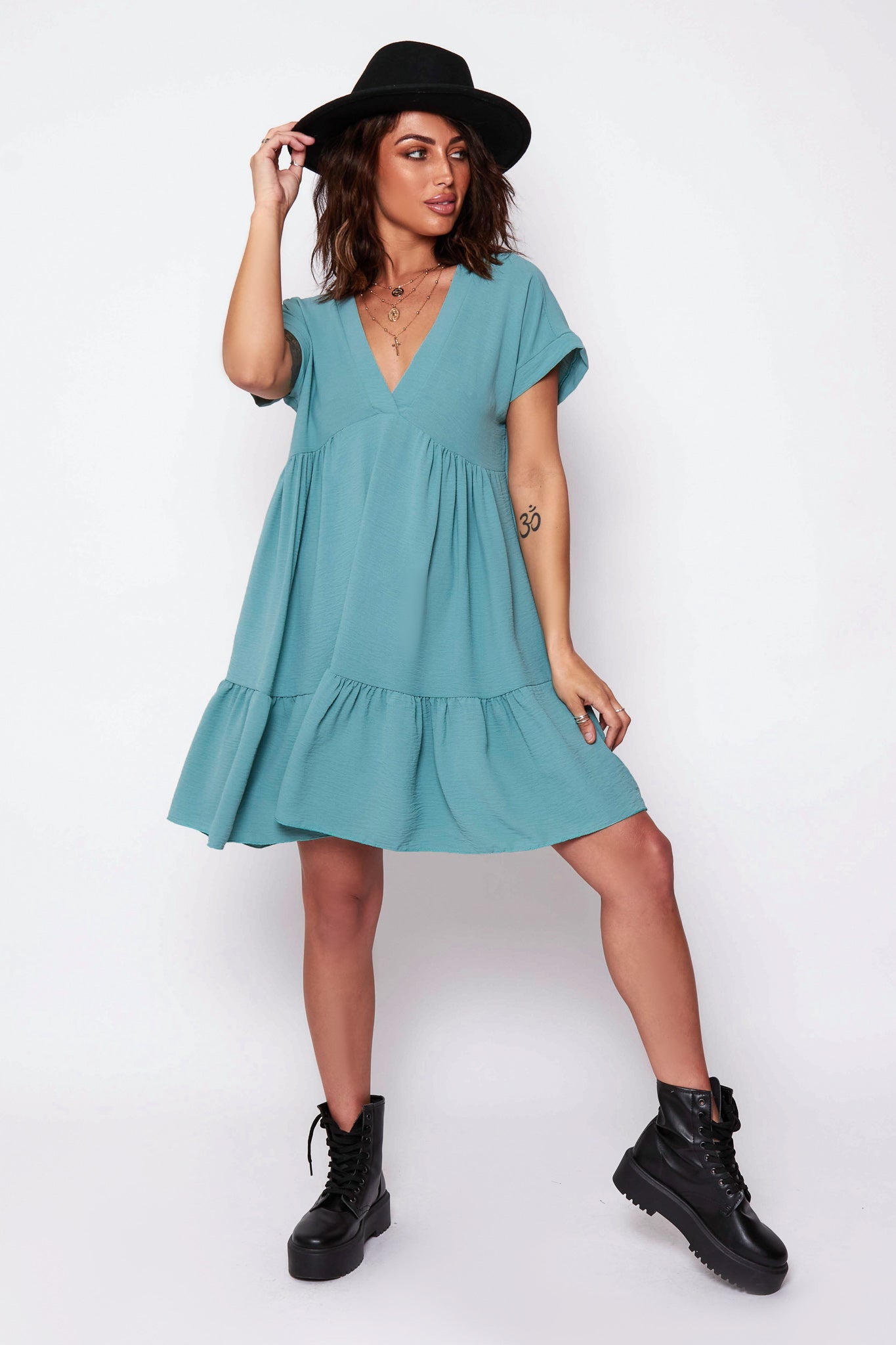 Samia Blue Smock Dress