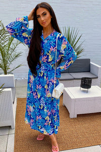 Blue Floral Maxi Dress