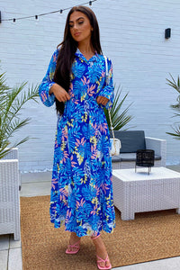 Blue Floral Maxi Dress