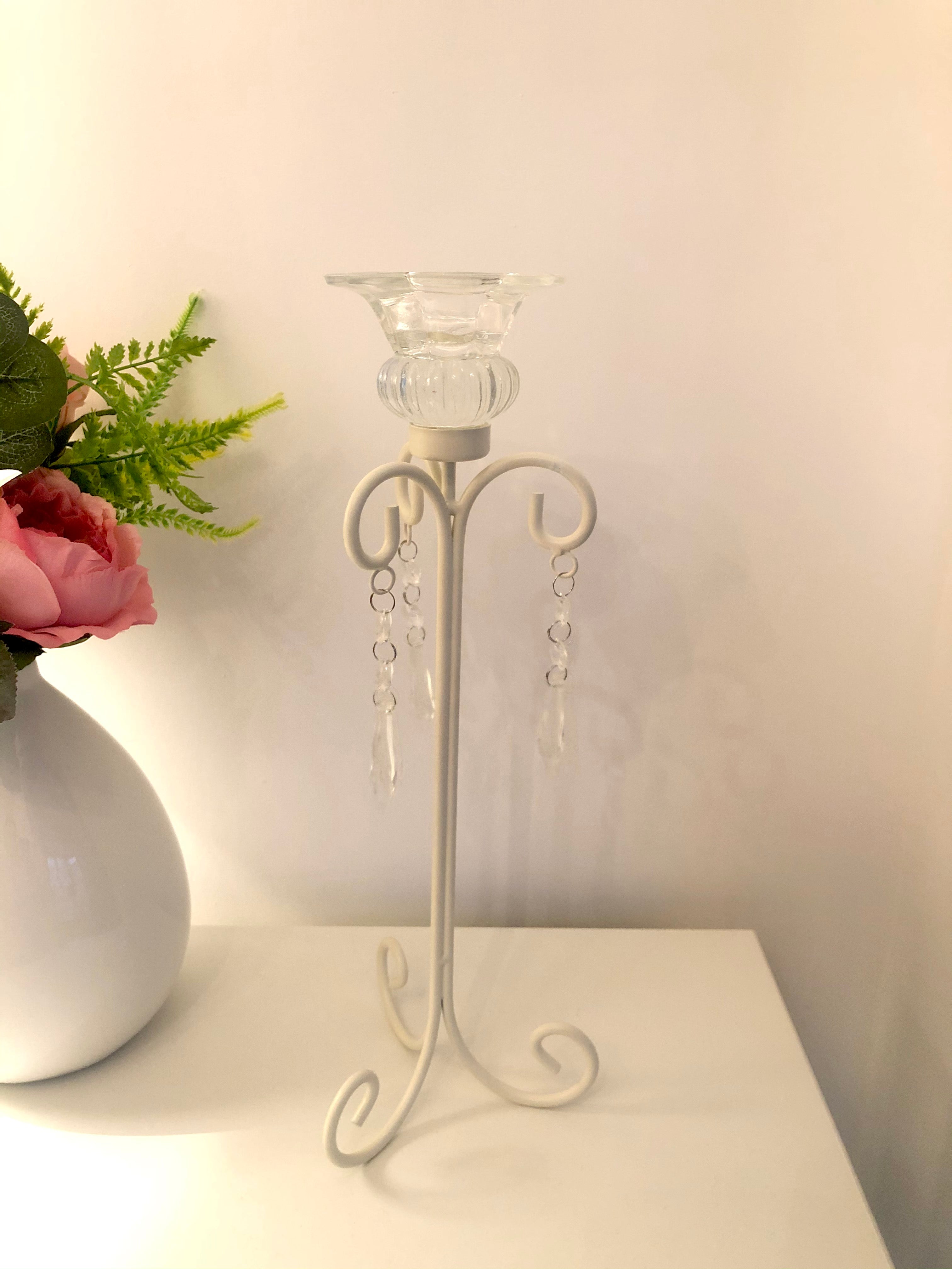 Cream Candlestick Holder