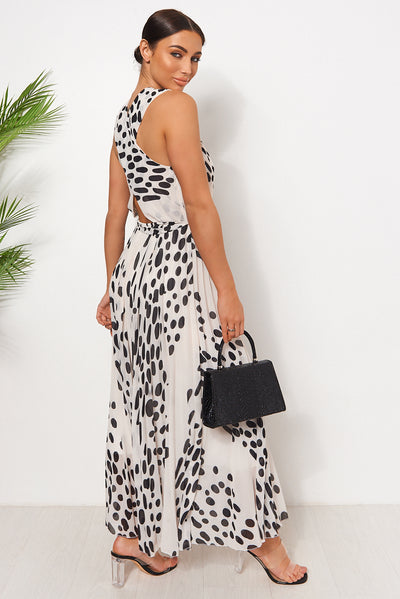 Black & White Cross Front Maxi Dress