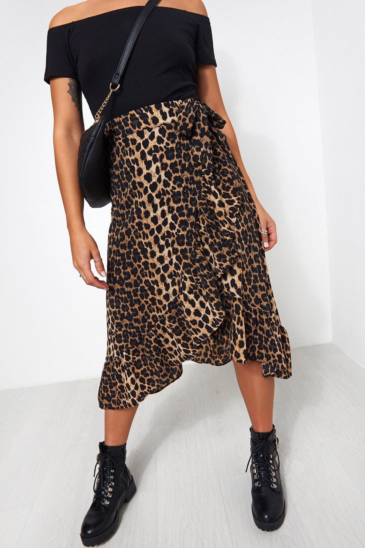 Leopard Print Wrap Frill Midi Skirt – The Fashion Bible